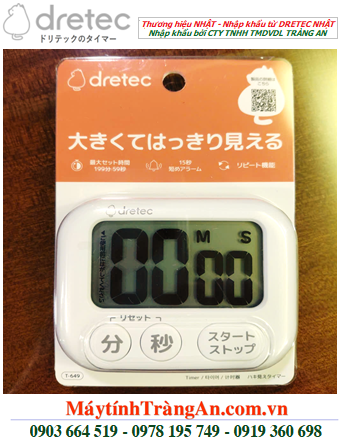 DRETEC T-649TW, Đồng hồ hẹn giờ đếm lùi TIMER DRETEC T-649WT chính hãng
